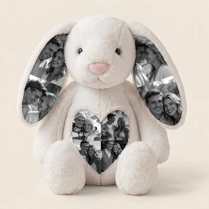 Custom Photo Bunny Plush for Couples Anniversary Gifts - Luxrelivo